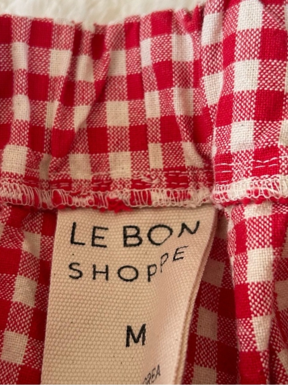 Le Bon Shoppe Arc Pants in Red Gingham M - Picture 8 of 10